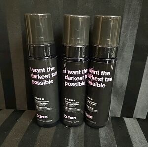3pc Lot Btan 100% Natural DHA I Want The Darkest Possible Tan Mousse 1 Hour